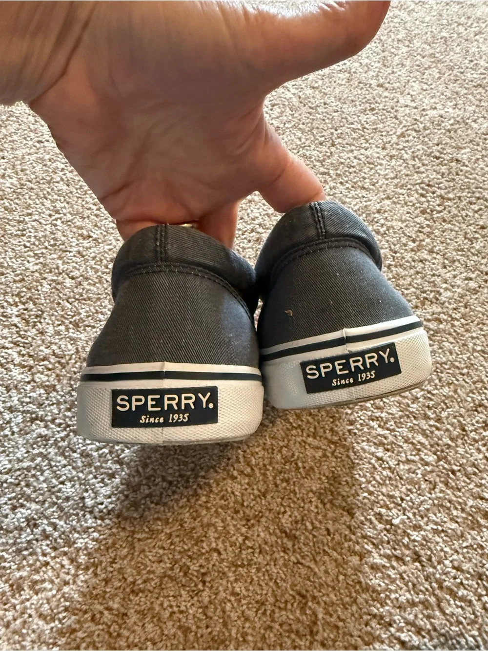 Sperry loafers. Gray. Good used condition. Men’s size 12